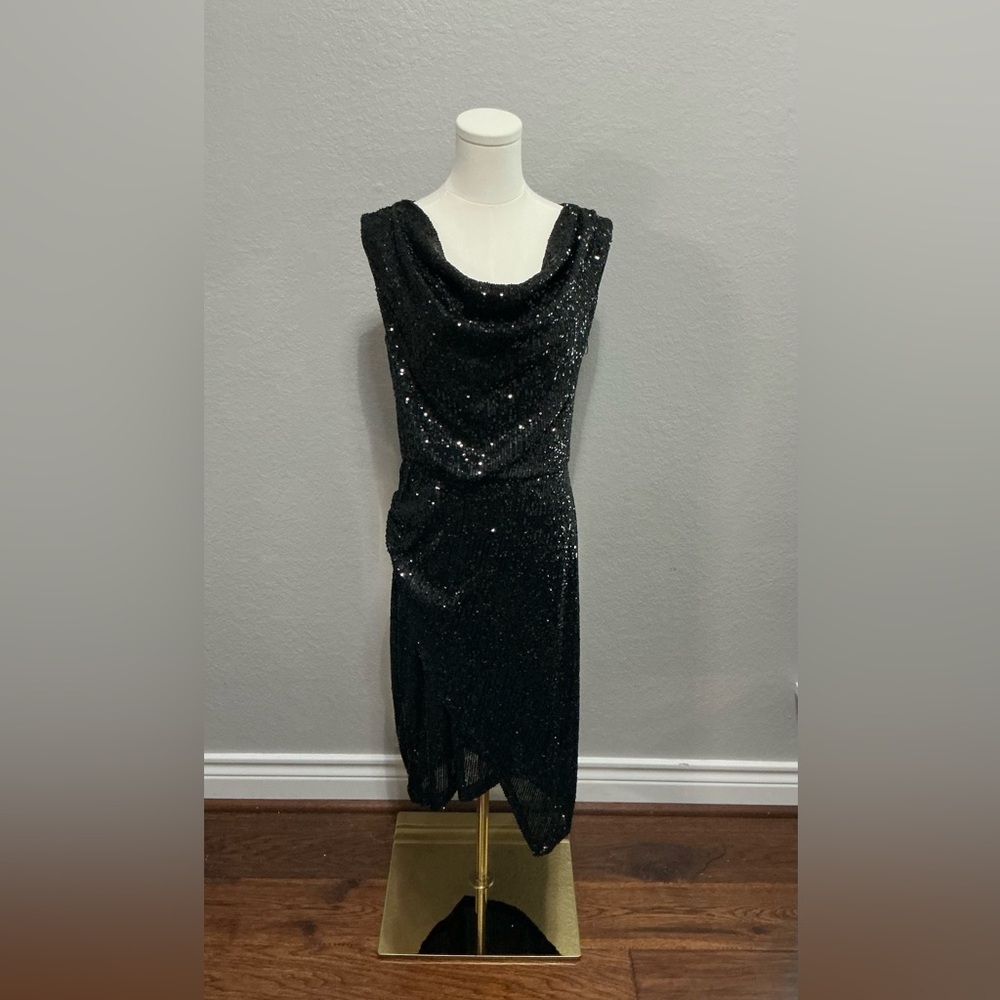 Elegant Black Sequin Dress